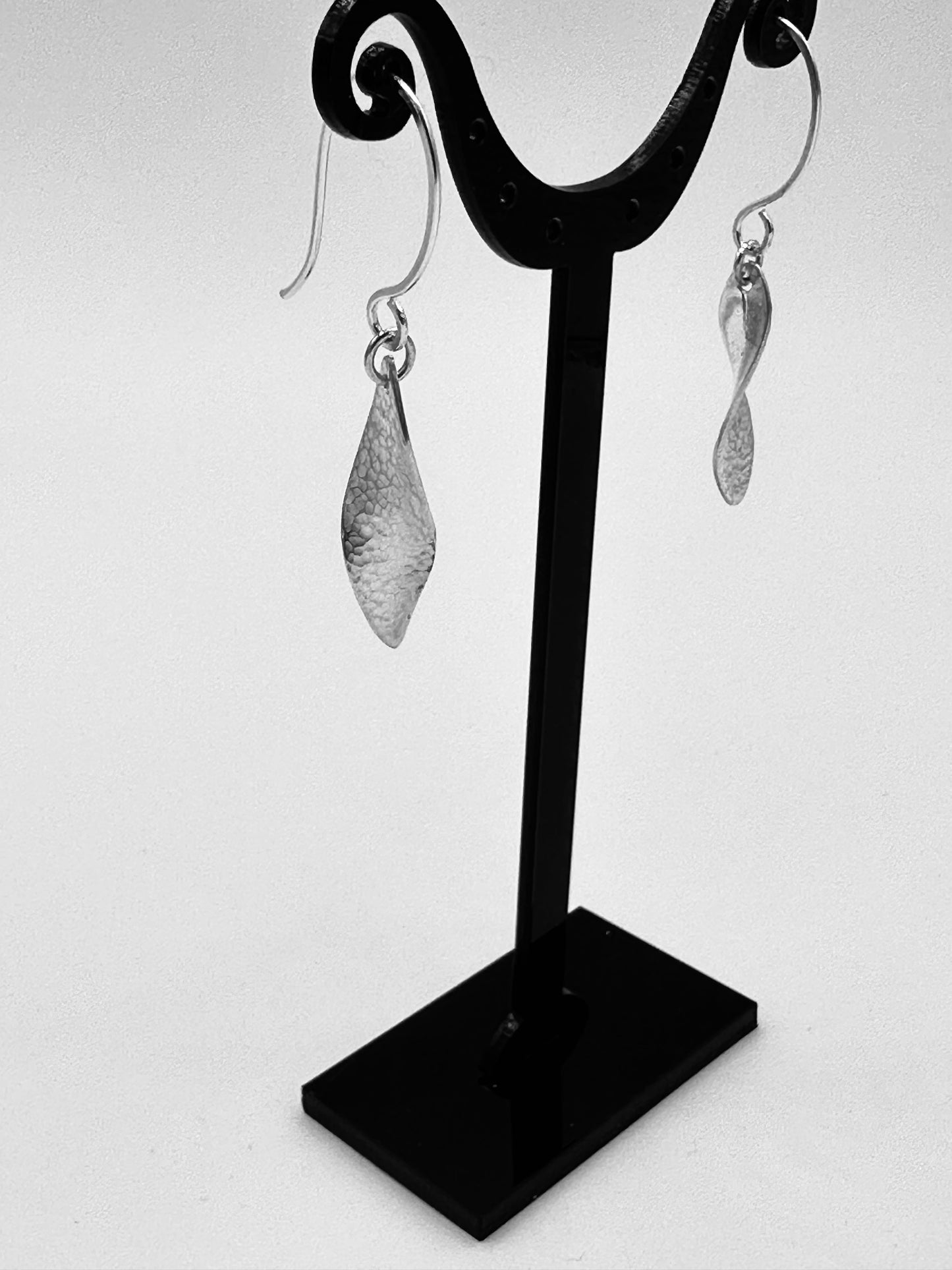 Twisted Hammered Drop Earrings