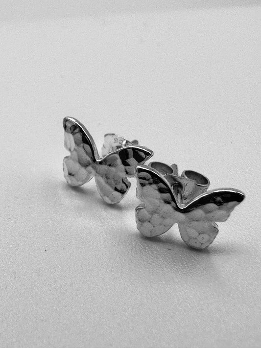 Hammered Butterfly Earrings