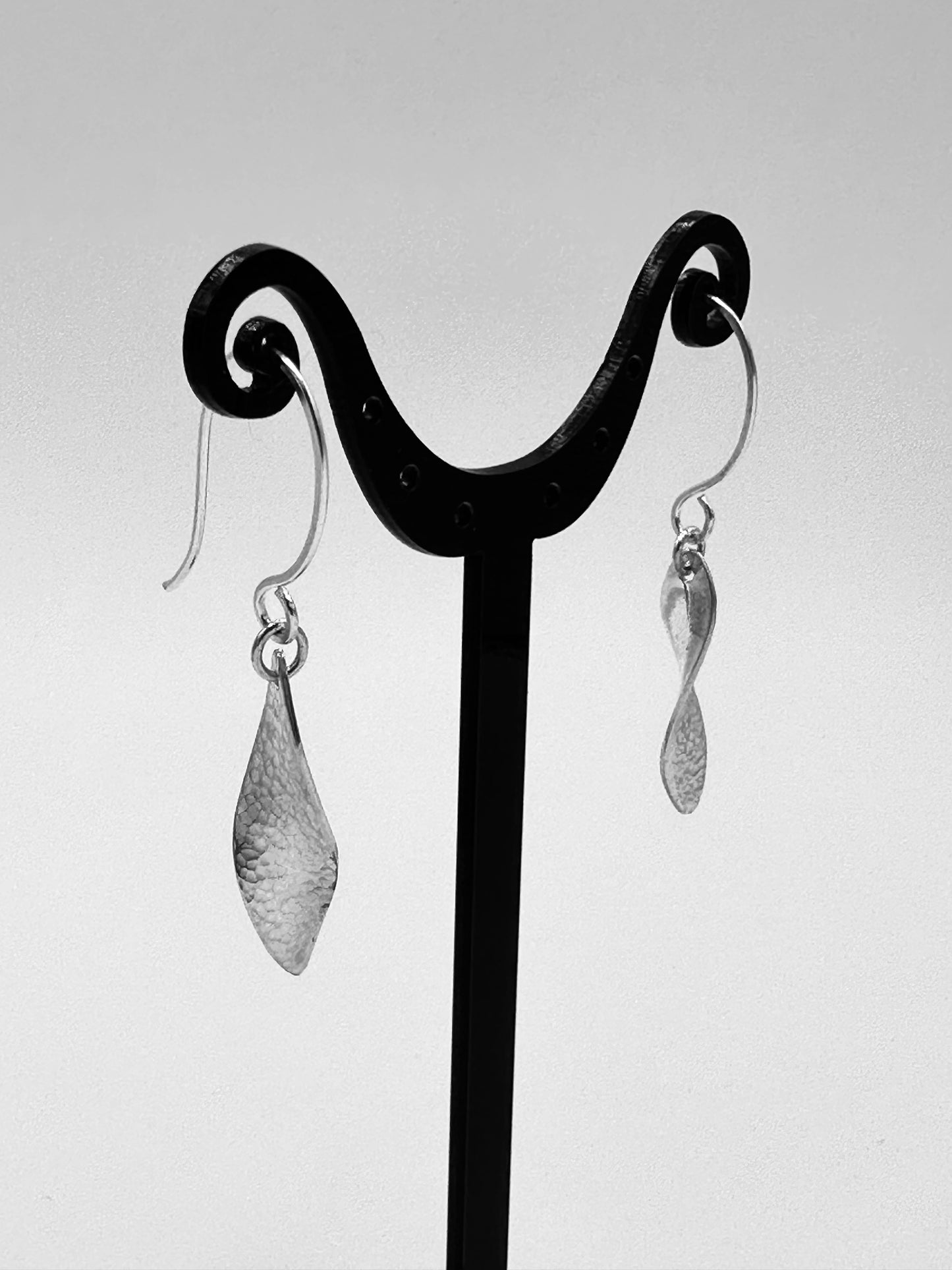 Twisted Hammered Drop Earrings