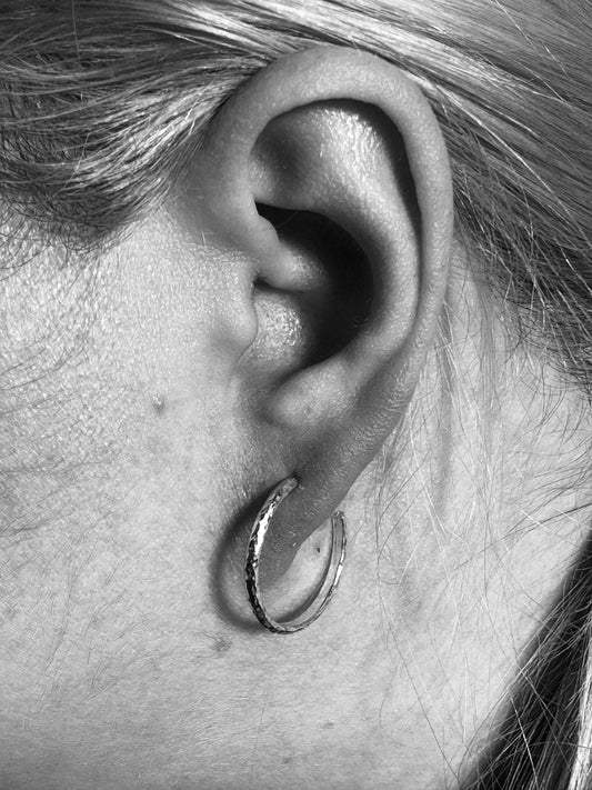 Hammered Hoop Earrings